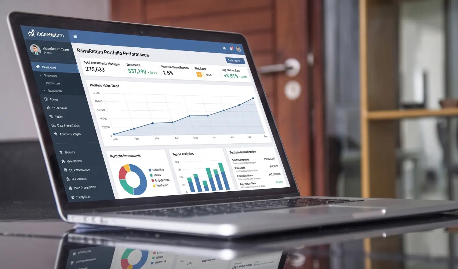 Clean monthly performance report layout showing GA4 Google Ads and Meta Ads performance data clearly